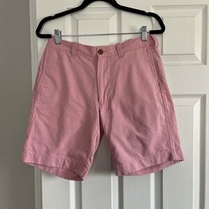 J. Crew sunwashed Oxford Soft Pink Cotton Linen Shorts